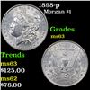 Image 1 : 1898-p Morgan Dollar $1 Grades Select Unc