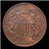 Image 2 : 1865 Fancy 5 Two Cent Piece 2c Grades Select AU