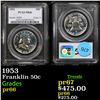Image 1 : Proof PCGS 1953 Franklin Half Dollar 50c Graded pr66 By PCGS