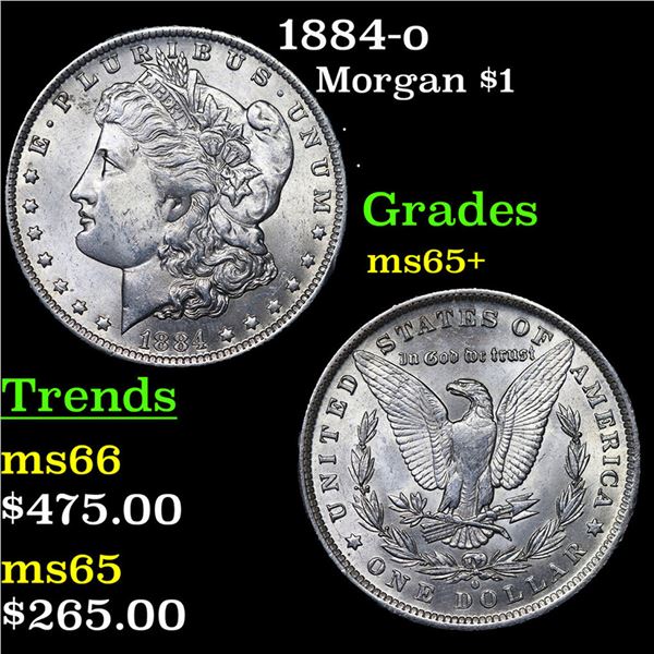 1884-o Morgan Dollar $1 Grades GEM+ Unc