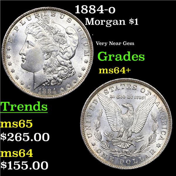 1884-o Morgan Dollar $1 Grades Choice+ Unc