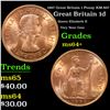1967 Great Britain 1 Penny KM-897 Grades Choice+ Unc