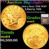 ***Auction Highlight*** 1891-s Gold Liberty Double Eagle Near TOP POP! $20 Graded ms64 By SEGS (fc)