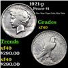 1921-p Peace Dollar $1 Grades xf