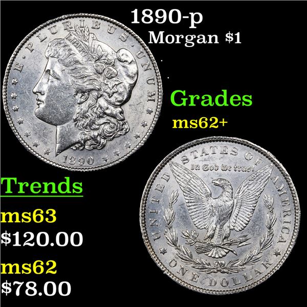 1890-p Morgan Dollar $1 Grades Select Unc