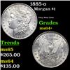 Image 1 : 1885-o Morgan Dollar $1 Grades Choice+ Unc