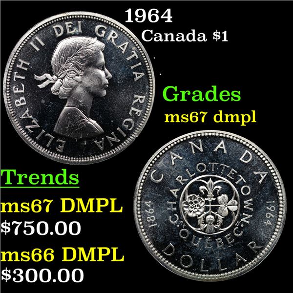 1964 Canada Dollar $1 Grades GEM++ DMPL