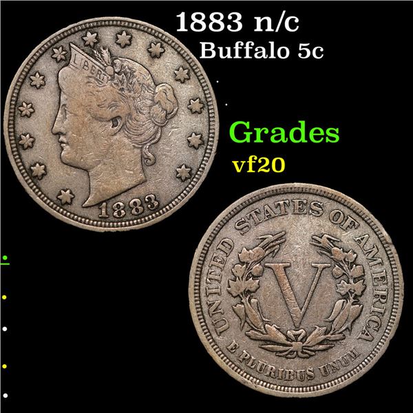 1883 n/c Buffalo Nickel 5c Grades vf, very fine