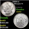 Image 1 : 1884-o Morgan Dollar $1 Grades Choice+ Unc