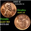 Image 1 : 1957-d Lincoln Cent 1c Grades GEM++ Unc RD