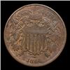 Image 2 : 1864 large motto Two Cent Piece 2c Grades xf