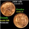 Image 1 : 1909 vdb Lincoln Cent 1c Grades GEM+ Unc RB
