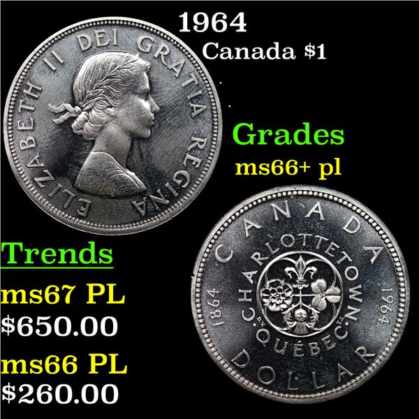 1964 Canada Dollar $1 Grades GEM++ PL