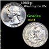 Image 1 : 1965-p Washington Quarter 25c Grades Choice Unc