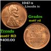 Image 1 : 1947-s Lincoln Cent 1c Grades GEM++ Unc RD