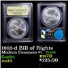 Image 1 : 1993-d Bill of Rights Modern Commem Dollar $1 Graded ms70, Perfection BY USCG