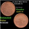 Image 1 : no date Lincoln Cent Mint Error 1c Grades Select Unc RB