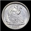 Image 2 : ***Auction Highlight*** 1837 No Stars, Small Date Seated Liberty Half Dime 1/2 10c Graded ms63 detai