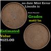 Image 1 : no date Lincoln Cent Mint Error 1c Grades Select Unc BN
