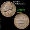 Image 1 : 1948-s Jefferson Nickel 5c Grades Select Unc