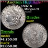 1897-o Morgan Dollar $1 Graded Select Unc BY USCG