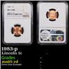 Image 1 : NGC 1983-p Lincoln Cent 1c Graded ms65 rd By NGC