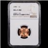 Image 2 : NGC 1983-p Lincoln Cent 1c Graded ms65 rd By NGC