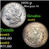 Image 1 : 1921-p Morgan Dollar $1 Grades Select Unc