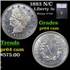 Image 1 : Proof 1883 Shield Nickel 5c Graded pr64 cam BY SEGS