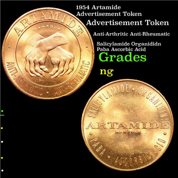 1954 Artamide Advertisement Token Grades NG