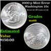 Image 1 : 2000-p Washington Quarter Mint Error 25c Grades Gem++ Unc