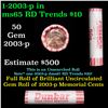 Image 1 : Shotgun Lincoln 1c roll, 2003-p 50 pcs Brandt Wrapper.