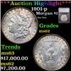***Auction Highlight*** 1901-p Morgan Dollar $1 Graded ms62 By SEGS (fc)