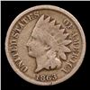 Image 2 : 1863 Indian Cent 1c Grades f+