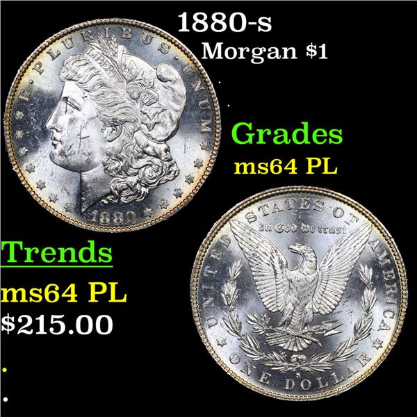 1880-s Morgan Dollar $1 Grades Choice Unc PL