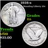 Image 1 : 1928-s Standing Liberty Quarter 25c Grades f+