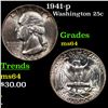 Image 1 : 1941-p Washington Quarter 25c Grades Choice Unc