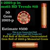 Image 1 : Shotgun Lincoln 1c roll, 2005-p 50 pcs Brandt Wrapper.