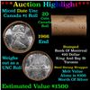 Image 1 : ***Auction Highlight*** Full $20 Bank of Montreal Roll of Silver Mix date with 1966 Ends, Canadian D