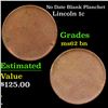 Image 1 : No Date Blank Planchet Lincoln Cent 1c Grades Select Unc BN
