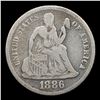 Image 2 : 1886-p Seated Liberty Dime 10c Grades f+