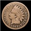Image 2 : 1863 Indian Cent 1c Grades vg+