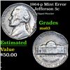Image 1 : 1964-p Jefferson Nickel Mint Error 5c Grades Select Unc