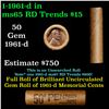 Image 1 : Shotgun Lincoln 1c roll, 1961-d 50 pcs Brandt Wrapper.