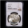 Image 2 : NGC 1923-p Peace Dollar $1 Graded ms65 By NGC