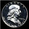Image 2 : Proof 1959 Franklin Half Dollar 50c Grades GEM++ Proof Cameo