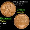 Image 1 : 1941-p Lincoln Cent Mint Error 1c Grades Select Unc BN