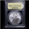 Image 2 : 1989-d Congress Modern Commem Dollar $1 Graded ms70, Perfection BY USCG
