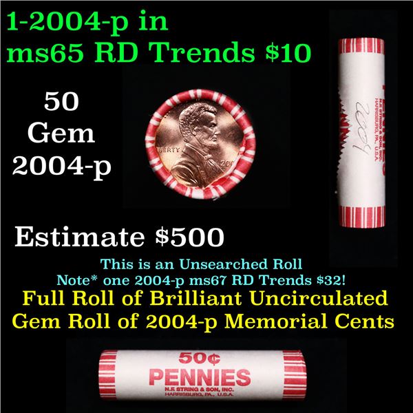 Shotgun Lincoln 1c roll, 2004-p 50 pcs Brandt Wrapper.