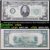 Image 1 : 1934C $20 Green Seal Federal Reserve Note Philadelphia, PA Grades vf+